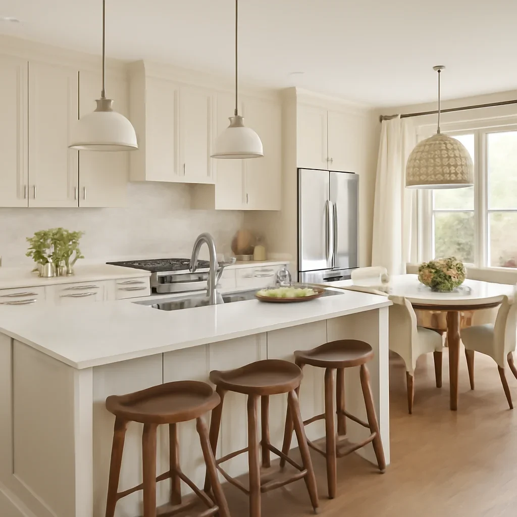 finished family kitchen ready for everyday use and casual entertaining